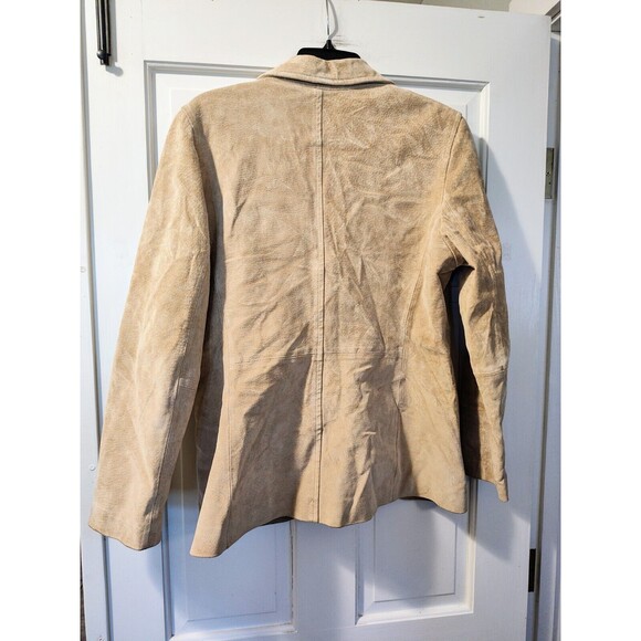 WOMENS BAGATELLE VINTAGE TAN SUEDE/LEATHER JACKET SZ 10P Fast Shipping - Picture 5 of 12